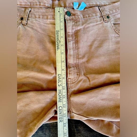 Big Smith Carpenter Work Shorts Camel Brown Duck Canvas Size 44x9.5-measured - Picture 7 of 12
